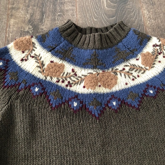Vintage Winter Wonderland Pine Cone Sweater Medium - Picture 3 of 5
